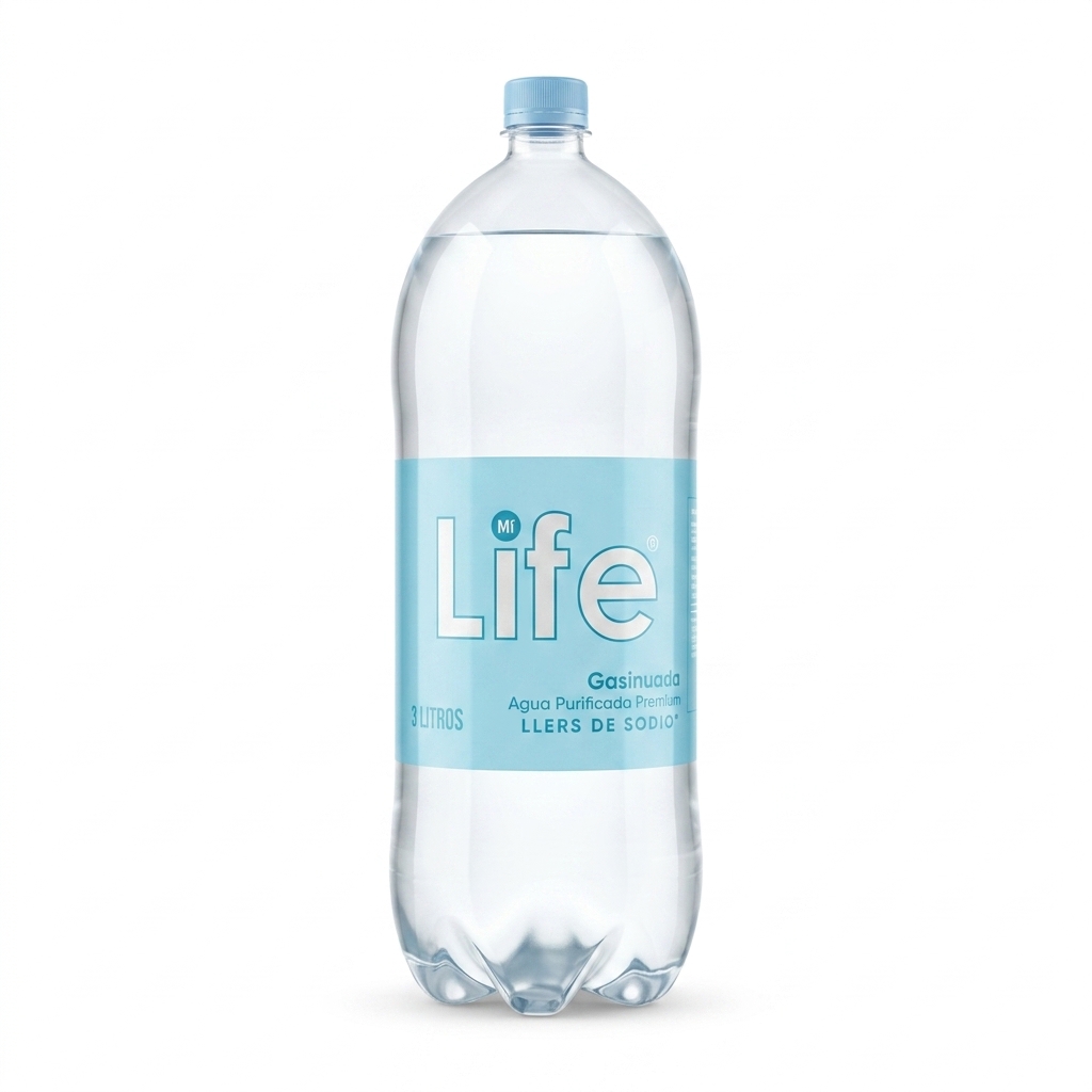 AGUA LIFE 3 LT x 6 unidades - CON GAS