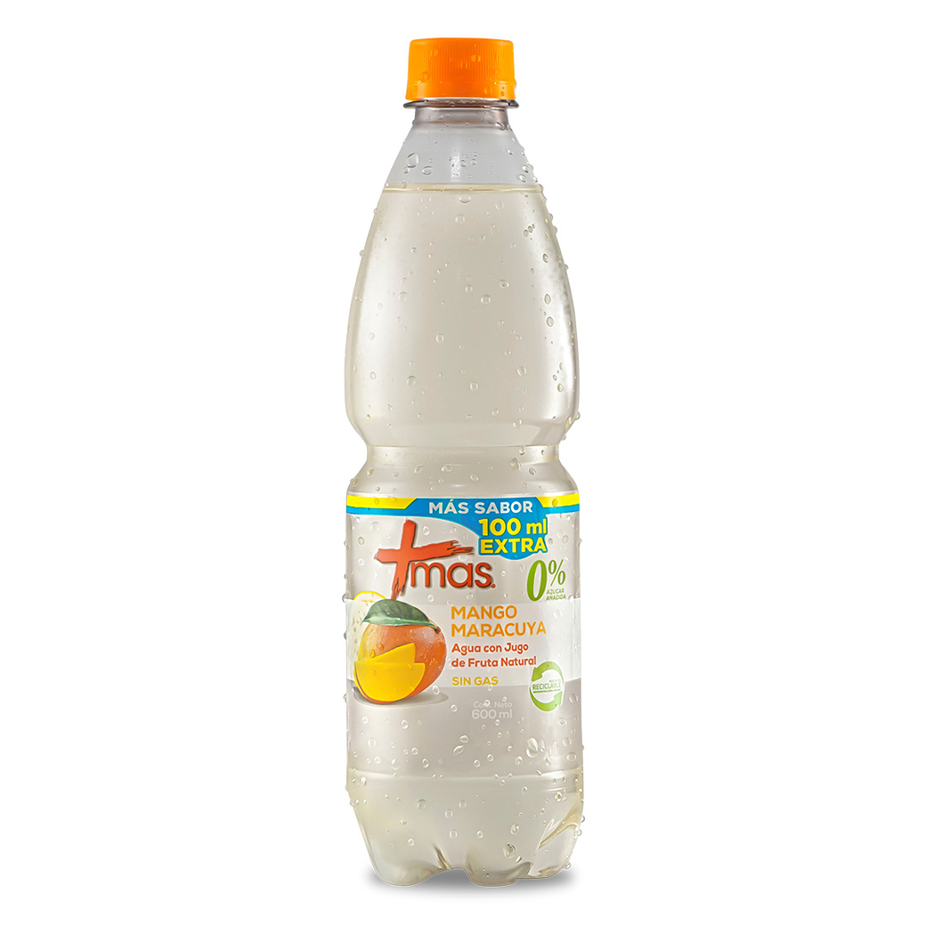 AGUA MAS 600ML X12 UNID - MANGO MARACUYA SIN GAS
