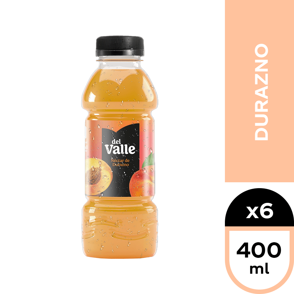 ANDINA DEL VALLE 400ML x 6 unidades - DURAZNO