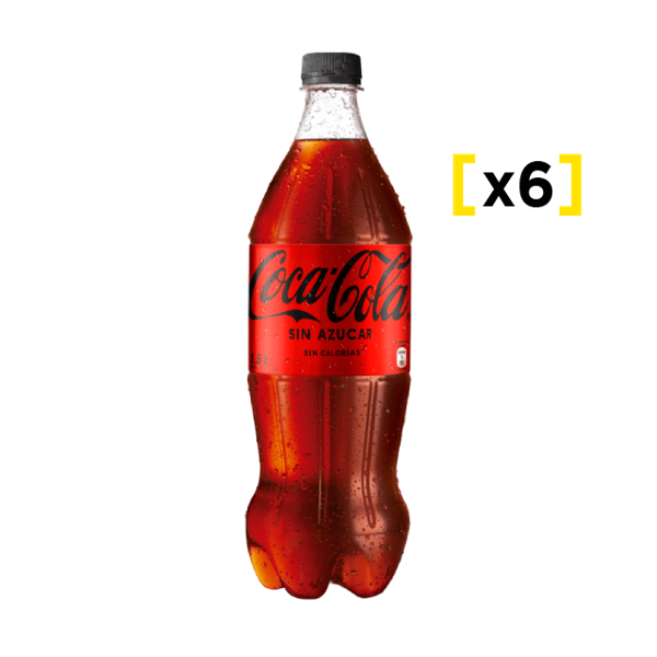COCA COLA 1.5 LT DESECHABLE x 6 unidades - COCA COLA ZERO