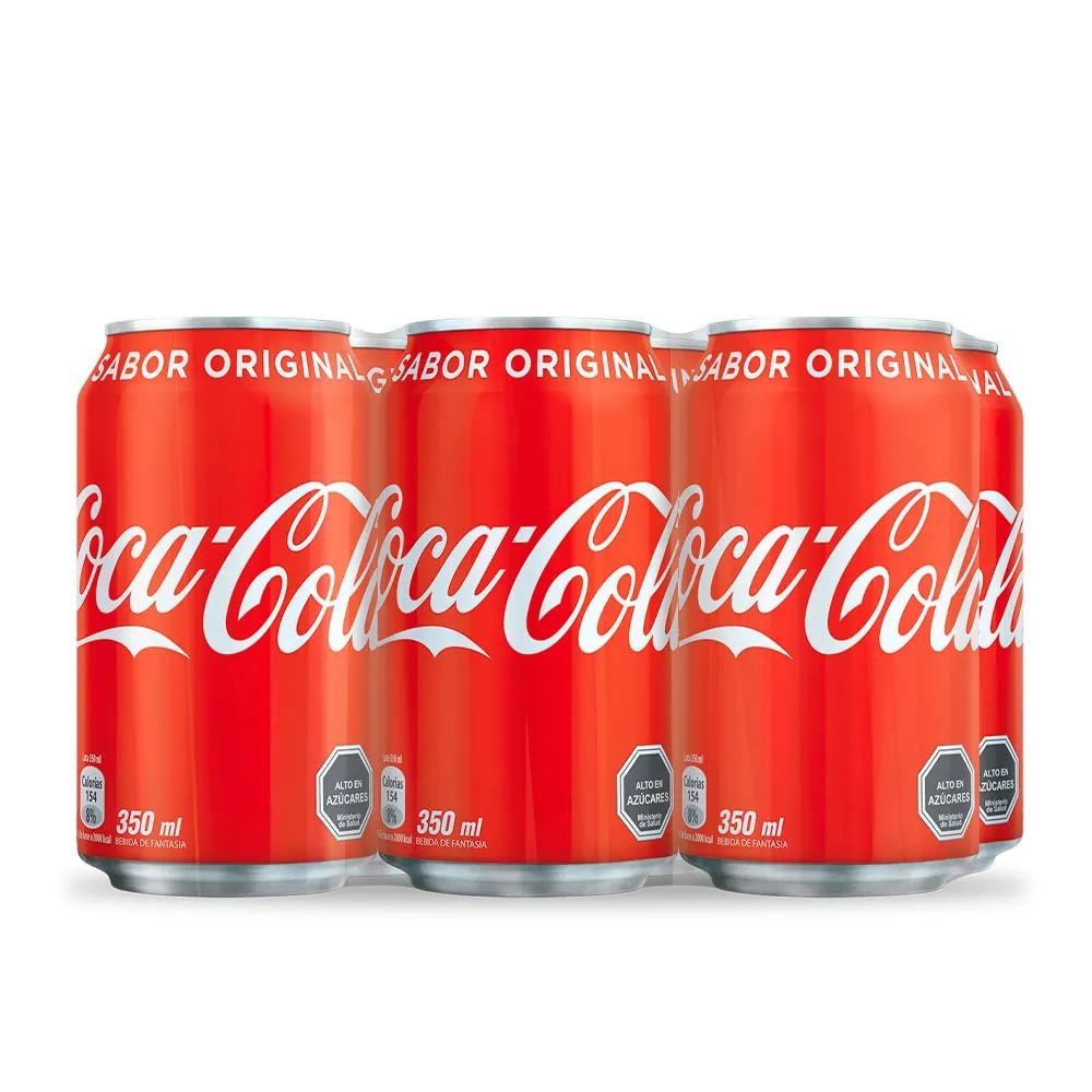COCA COLA LATA 350 ML x 6 unidades - COCA COLA