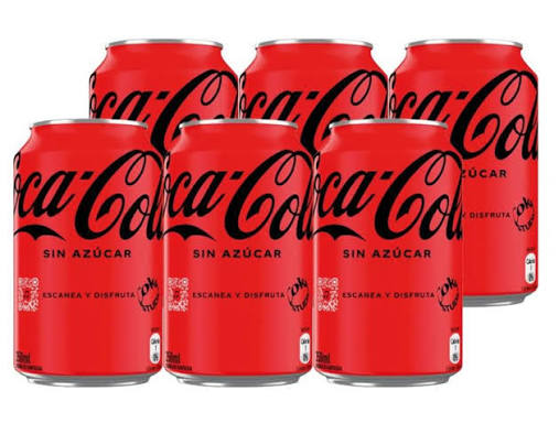 COCA COLA LATA 350 ML x 6 unidades - COCA COLA ZERO
