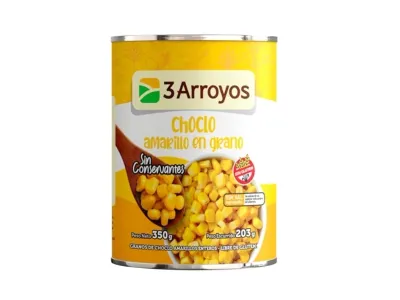Choclo en grano lata 350g 3 Arroyos