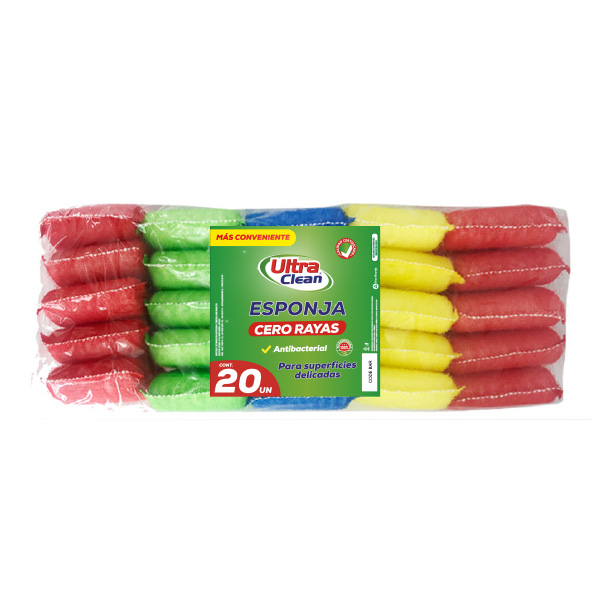ESPONJA CERO RAYAS PACKS X3 ULTRA CLEAN (Caja xPACK X3)
