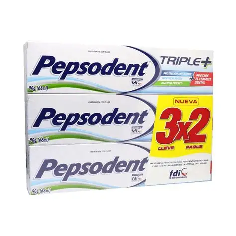 PASTA DENTAL PEPSODENT PACK 3X2 PEPSODENT (Caja x18)