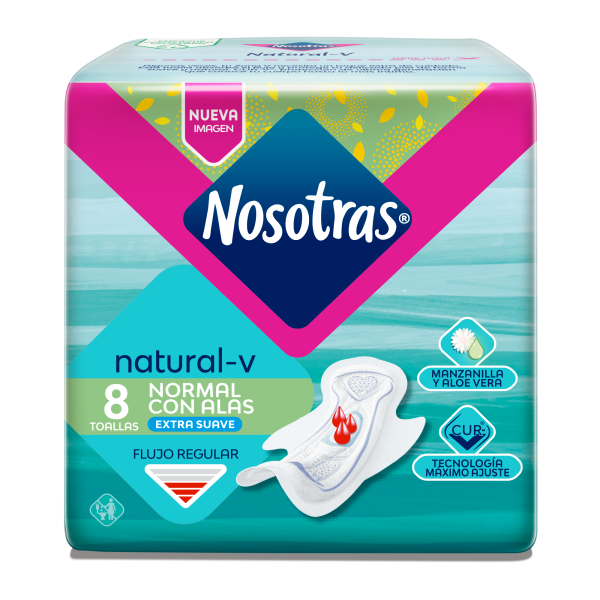 TOALLAS FEMENINAS NATURAL-V NORMAL CON ALAS NOSOTRAS (Caja x30)