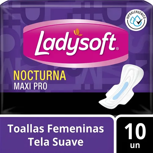 TOALLAS FEMENINAS NOCTURNA MAXI PRO LADYSOFT (Caja x8)