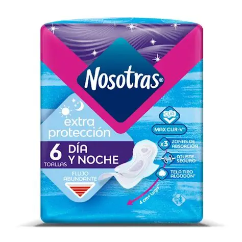 TOALLAS FEMENINAS PROTECCION-V DELGADA X6 NOSOTRAS (Caja x24)