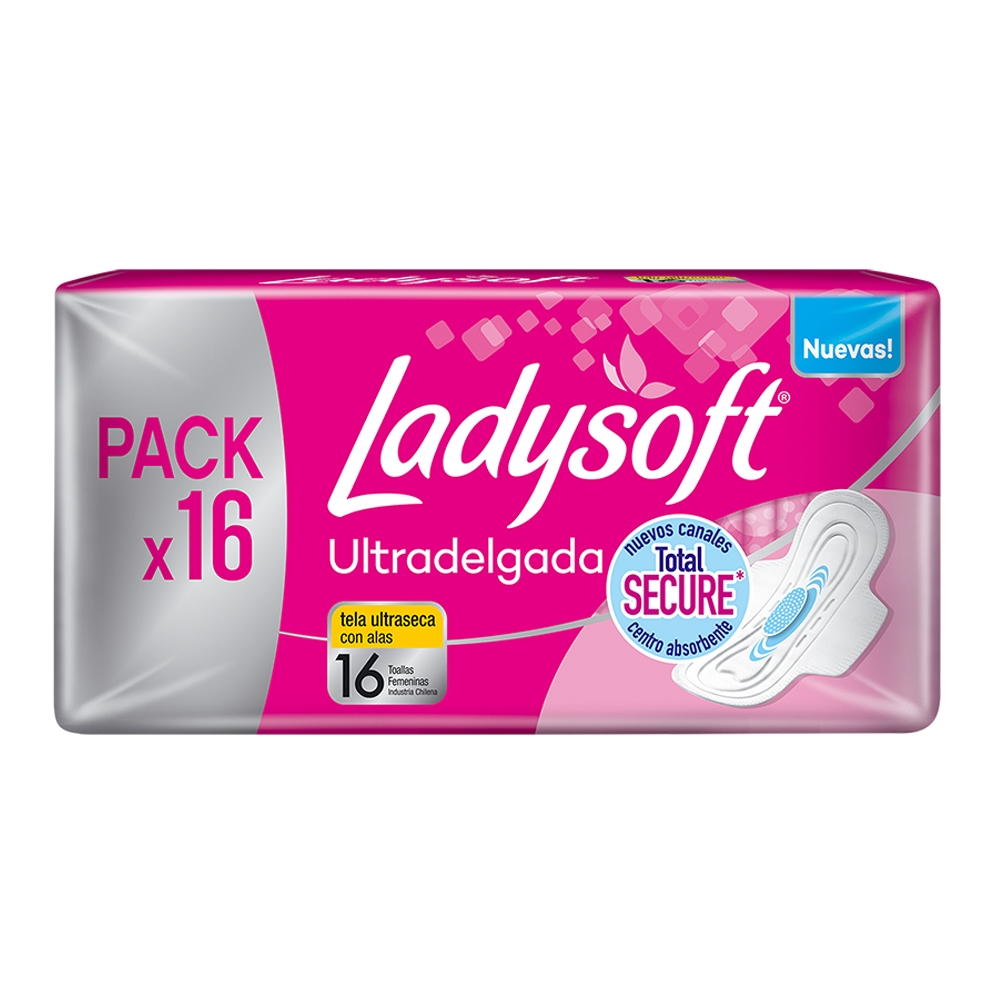 TOALLAS FEMENINAS ULTRADELGADA X16 LADYSOFT (Caja x12)