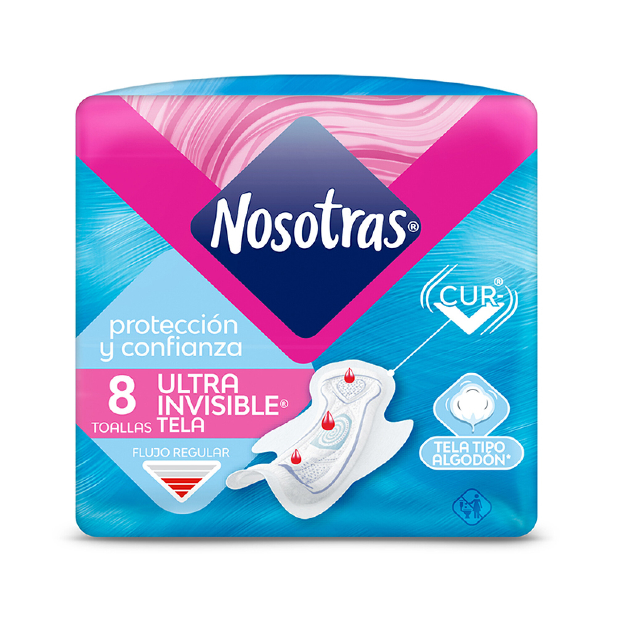 TOALLAS FEMENINAS ULTRA DELGADA X8 NOSOTRAS (Caja x30)
