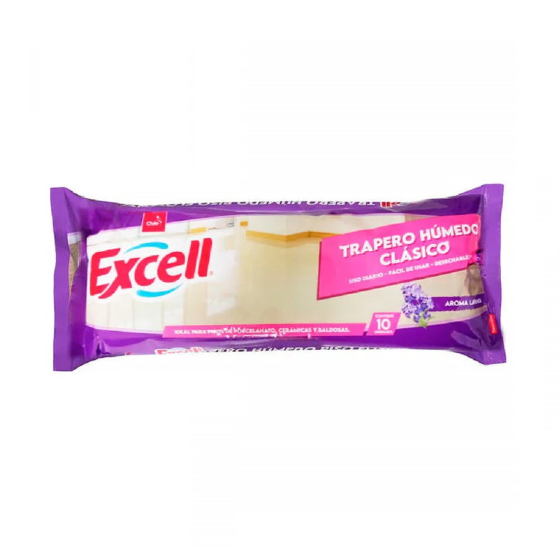 TRAPERO HUMEDO CLASICO 10 UNIDADES EXCELL (Caja x10)