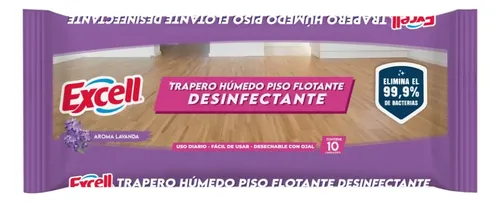 TRAPERO HUMEDO PISO FLOTANTE DESINFECTANTE EXCELL EXCELL (Caja x10)