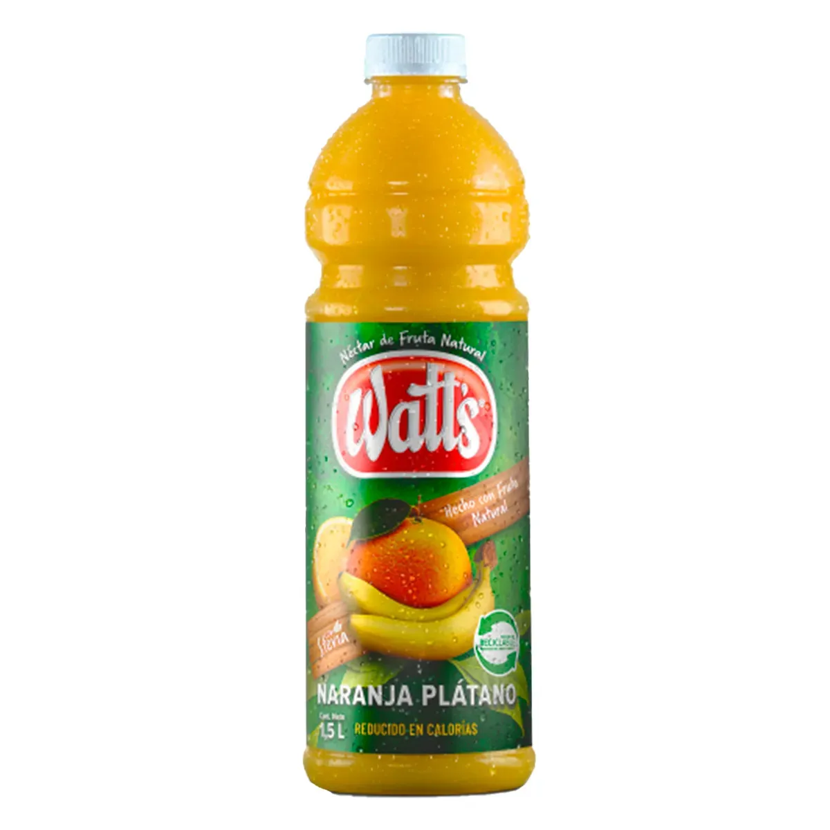WATTS 1.5LT DESECHABLE x 6 unidades - NARANJA PLATANO