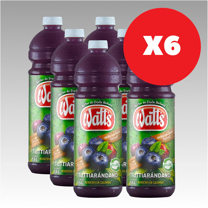 WATTS 1.5LT DESECHABLE x 6 unidades - TUTIARANDANO