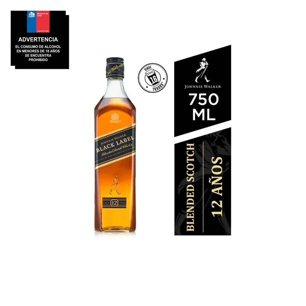 WHISKY JW BLACK 750 ml - BLACK 200ML