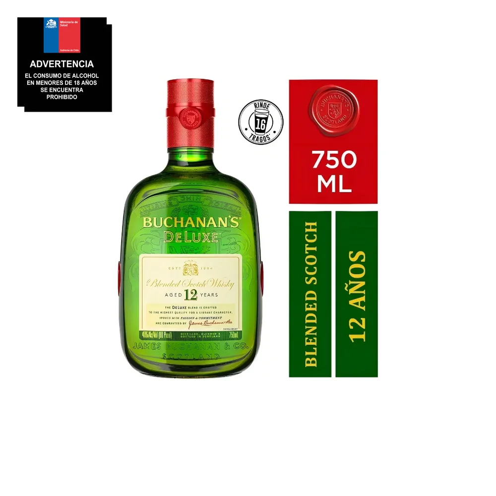 WHISKY BUCHANANS DELUXE 750 CC