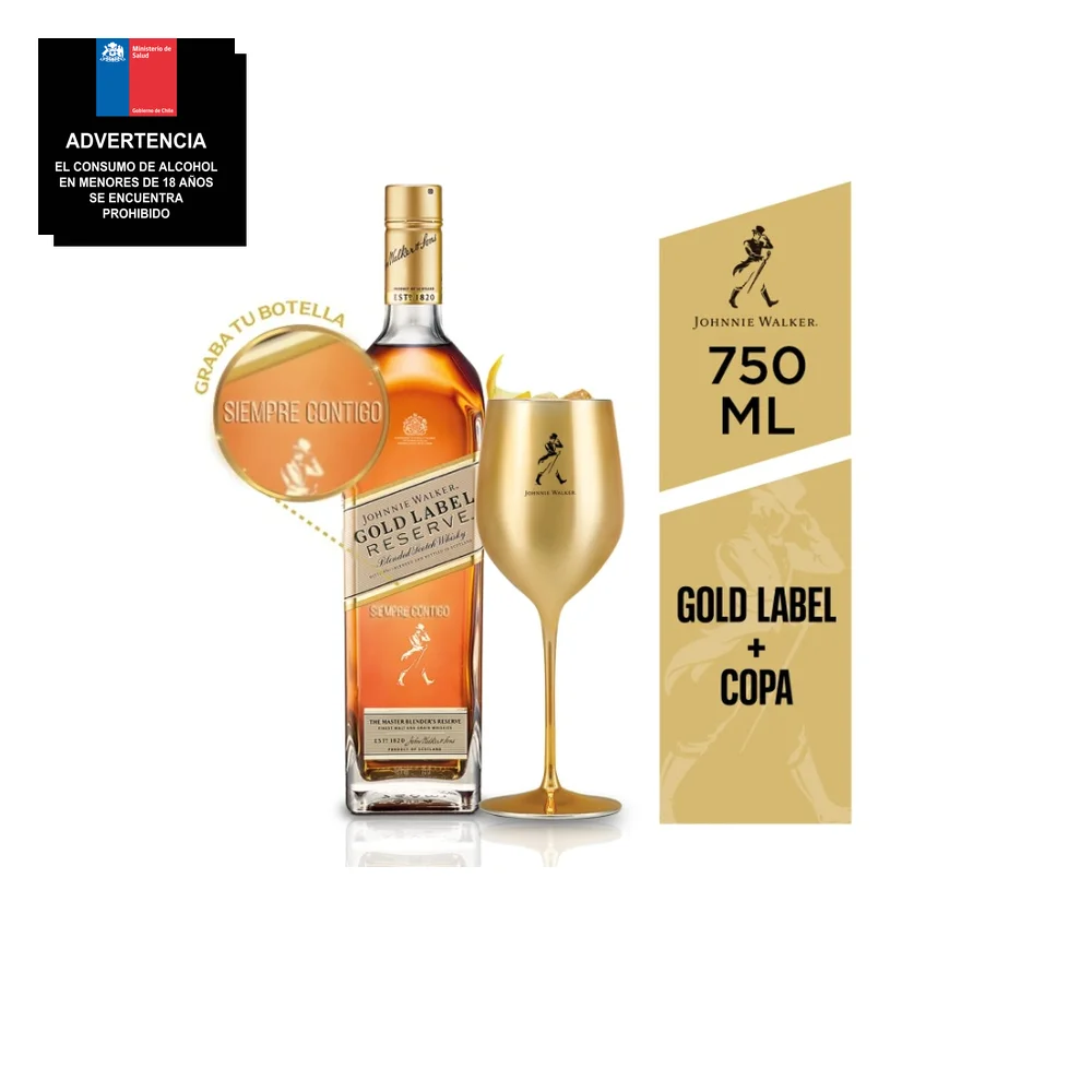 WHISKY JW GOLD LABEL 750 ml - Copa